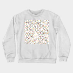 Colorful Wildflower Watercolor Design Crewneck Sweatshirt